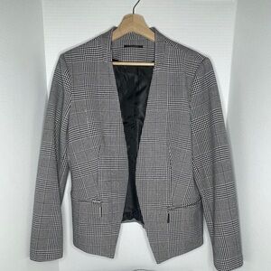 T Tahari Black & White Plaid Blazer Jacket - Size 12